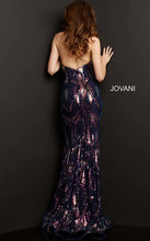 Load image into Gallery viewer, BERN200 Jovani Black Iridescent Gown. Size 14