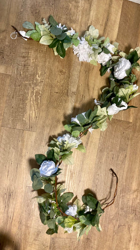 KACH100-L White & Greenery Garland