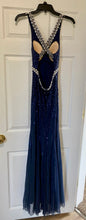 Load image into Gallery viewer, BOOK100-C Navy Blue Sequins Gown. Size XS