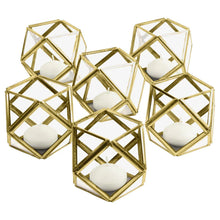 Load image into Gallery viewer, CARL100-E Gold Geometric Candle Holder