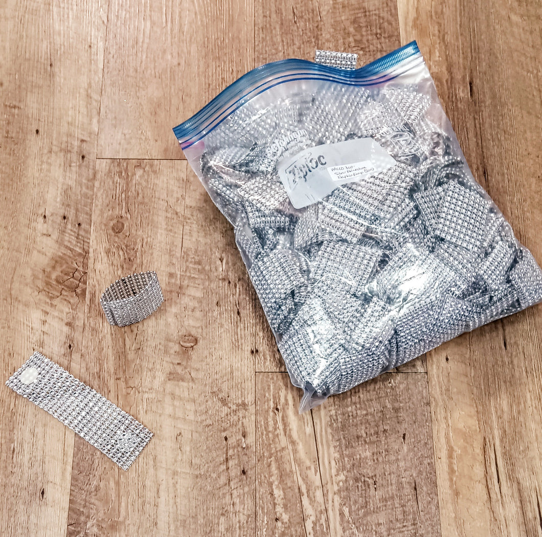 MCCO300-DC Silver Rhinestone Napkin Rings (200)