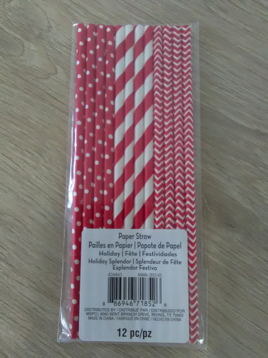 CRUS100 (BB) Red Paper Straws
