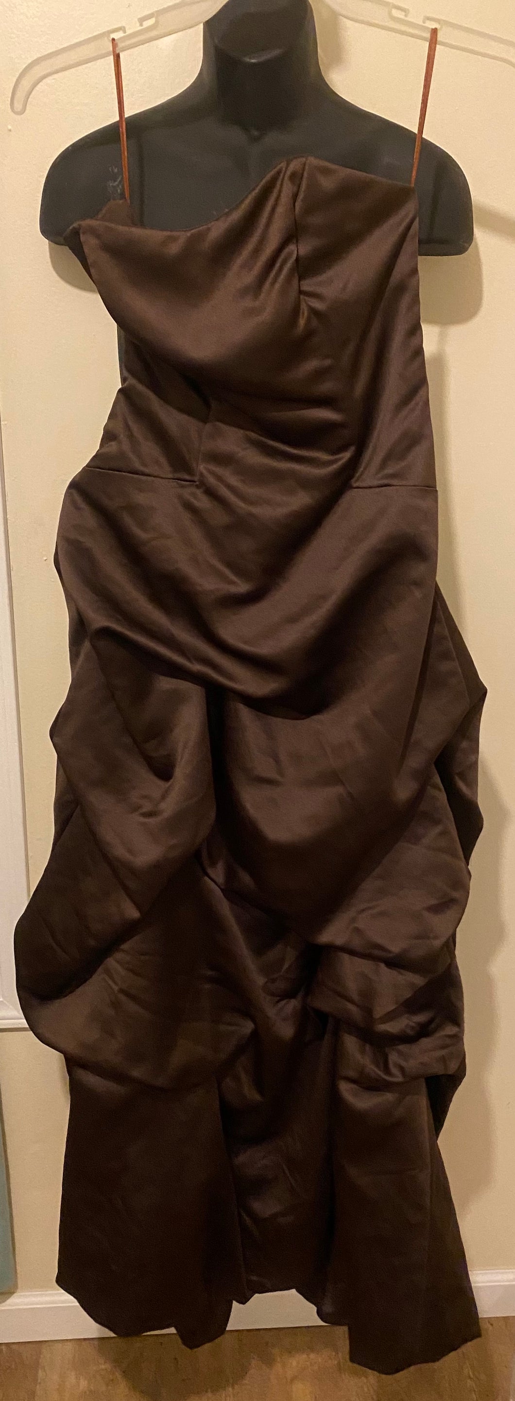 ADAM100-H Strapless Brown dress. Size 8