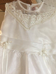 WACH100-F A&M White Flower Girl Dress, Size 7