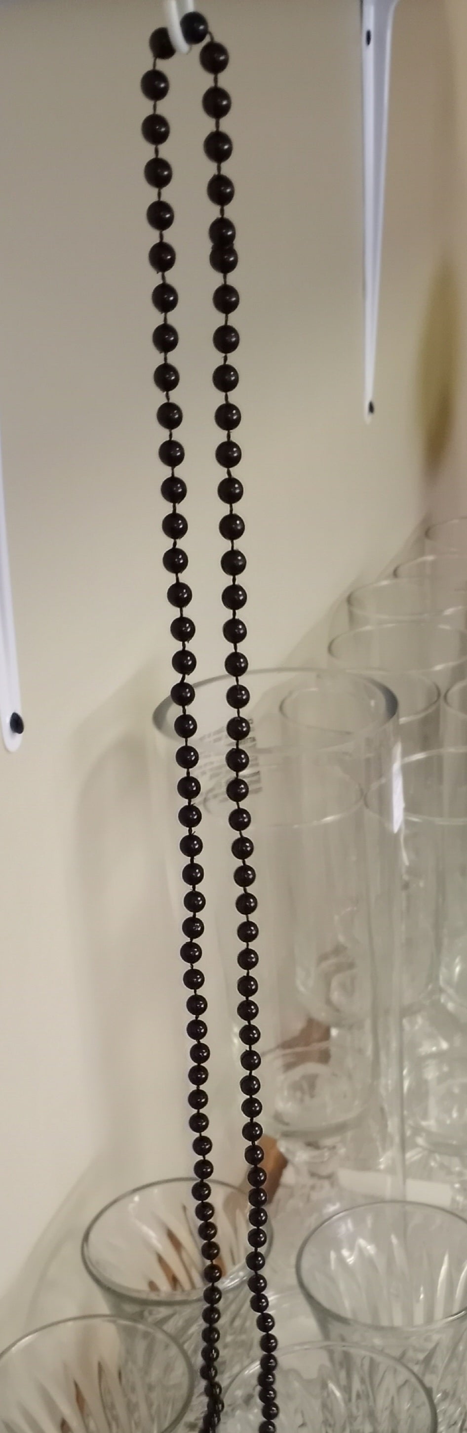 HILD100-Y Black Bead Necklaces