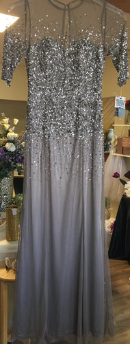 MARS100-B Silver/Grey Gown, Size 2