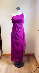 SLOV100-C.   R &M Richards Purple Sparkle Gown, Size 10