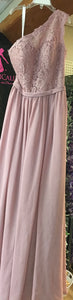RING100-B. Azazie One Shoulder in Champagne Rose