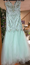 Load image into Gallery viewer, MCGU100-O  Mint Beaded Gown, Size 6-8