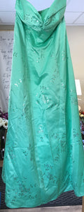 SHAR200-U Strapless Green Gown, Size 12