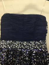 Load image into Gallery viewer, WEND200-C Navy Blue Sequin Short Gown, Size 3