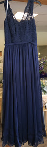 MCGU100-P Navy Bridesmaid Gown, Size 8