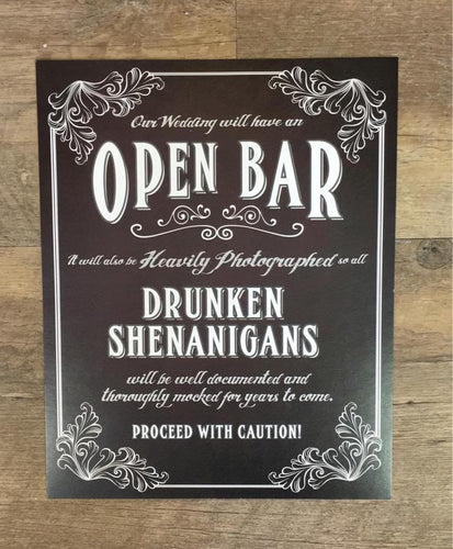 GARR100 (A) Open Bar Sign