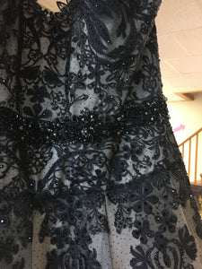 BOLL100-R  Ellie Wilde Black Ball Gown, Size 16