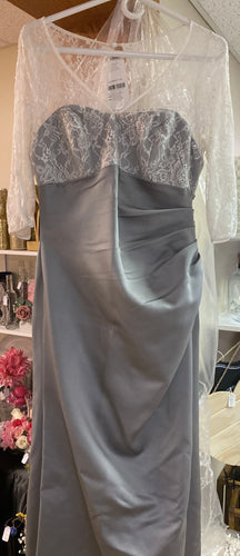 LONG100-AB Alfred Angelo Grey Mother’s Dress. Size 12