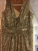 Load image into Gallery viewer, FEDO100-BK Gold Sequined Gown, Size 18