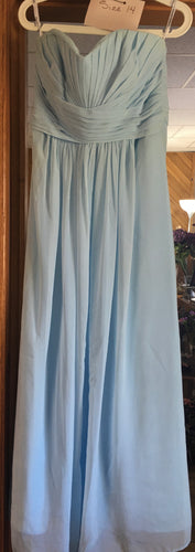 MCGU200-F  Baby Blue, Strapless Gown. Size 14