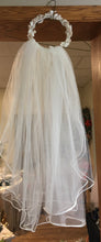 Load image into Gallery viewer, WYLA100-B  Ivory Veil with Satin Floral Crown