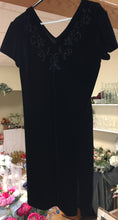 Load image into Gallery viewer, OTOL200-E Black Velvet Dress Size 10