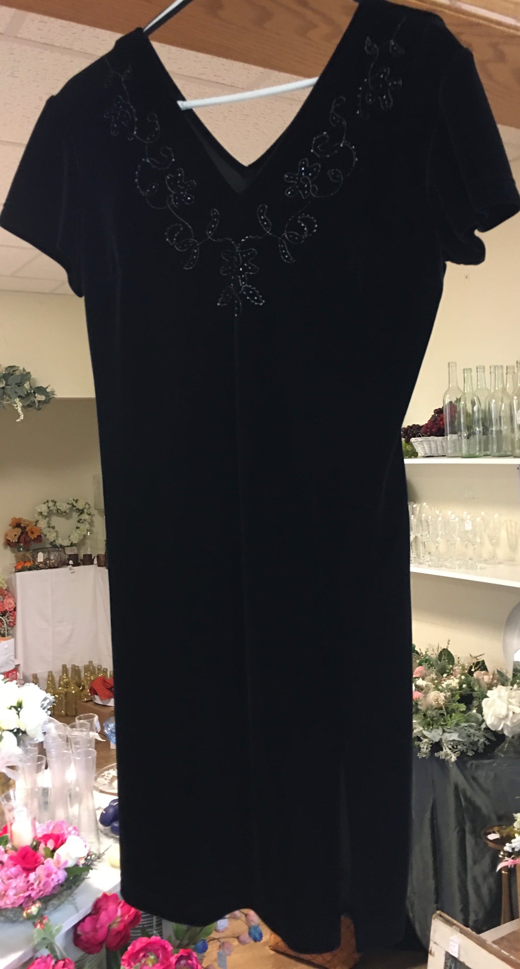 OTOL200-E Black Velvet Dress Size 10