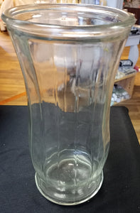 HOOD100-CY Ribbed Glass Vase