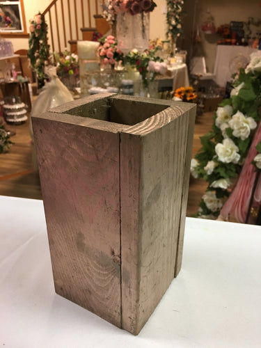 WEYA100-AQ Rose Gold Wooden Flower Box