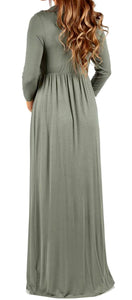 SMIT200-A Moss Green Cotton Dress, Size M