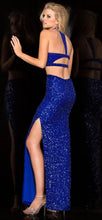 Load image into Gallery viewer, THOM400-A 2-Piece Navy Sequins. Size 6