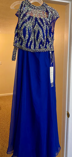 GOWN100-S Royal Blue 2 Piece