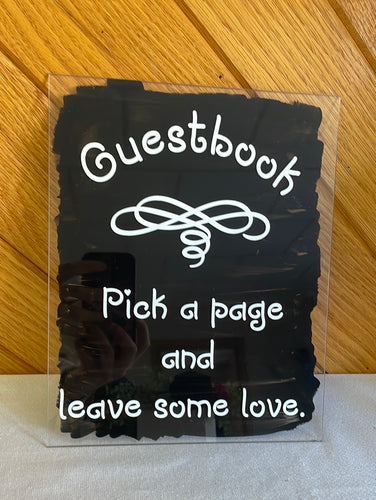 BROW200-U Black Acrylic Signs