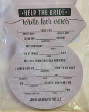 Load image into Gallery viewer, RING200-T Bridal Shower Game-Fill in the Blank