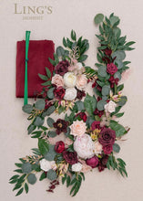 Load image into Gallery viewer, JOHN200-E Burgundy Arch Floral Set