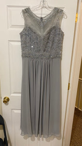 THOM300-T Grey Gown with Scarf. Size 12