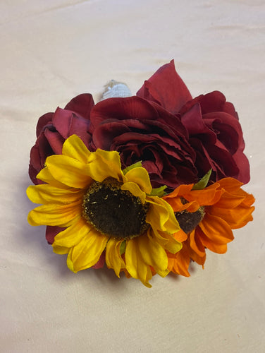 BLOS100-M Mini Sunflower/Burgundy Bouquet