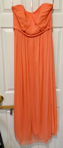 RHOA100-D Strapless, Coral Gown. Size 14