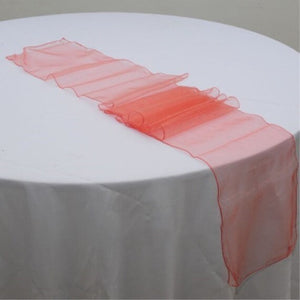 BEND100-A Coral Organza Bow or Runner