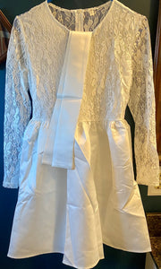 ELLA100-W White Lace Short Dress. M