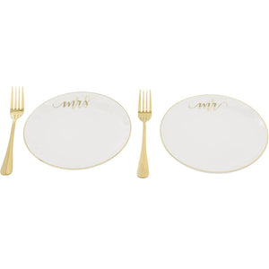 HOOD100-AA Mr & Mrs Plate Set