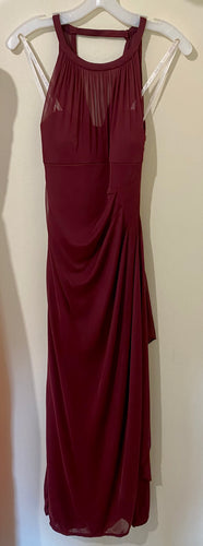 MYER300-F “Wine” Bridesmaid Gown. Size 2