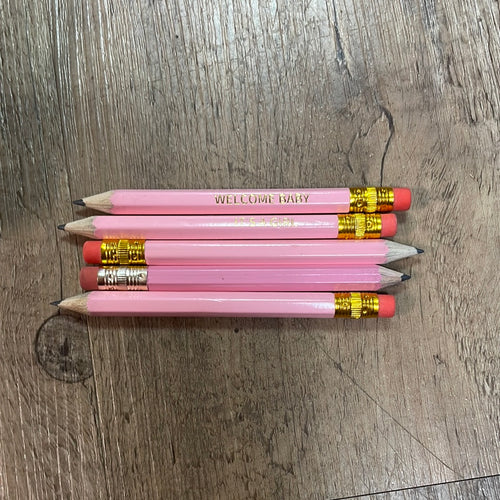 DEYU100-F Girl Baby Shower Pencils with Erasers