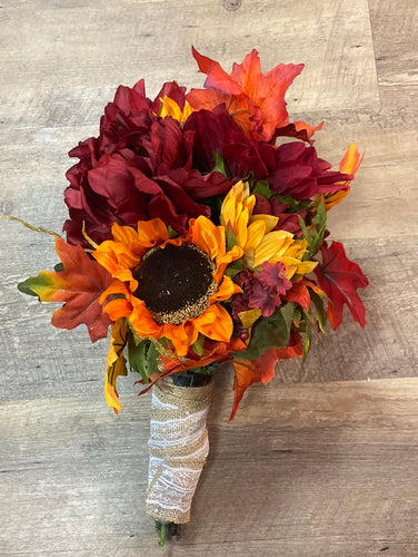 BLOS100-N Large Sunflower/Burgundy Bouquet