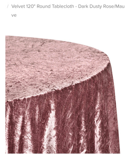 JOHN200-V Dusty Rose 120” Tablecloth