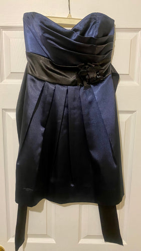 ELLA100-G Navy Strapless. Size 9