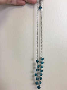 MERC100-O  Teal Beaded Necklace