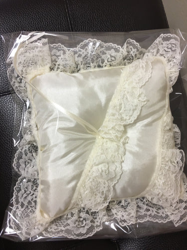 OTOL200-X. Ivory Satin with Lace Ring Bearer’s Pillow