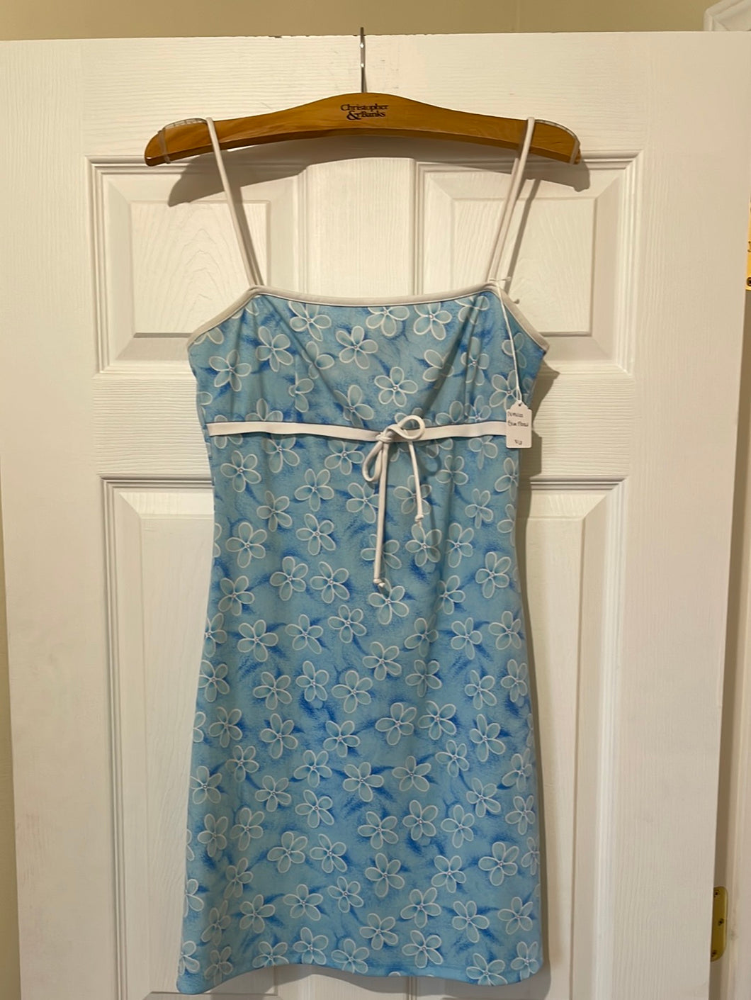NIEV100-AE Blue Floral Dress
