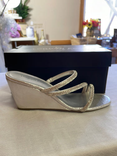 SMIT700-D Silver Wedge Heels Size 7