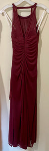MYER300-F “Wine” Bridesmaid Gown. Size 2