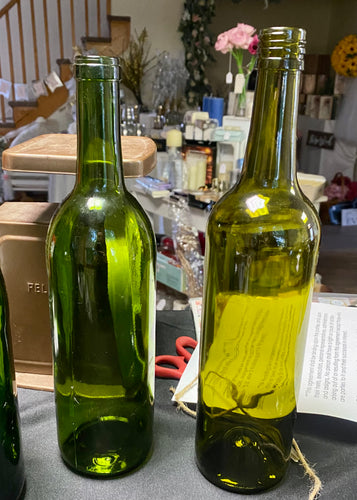 LYNN200-B Set of 4 Green Wine Bottles