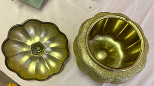 BRAC100-C Gold Glittery, Ceramic Pumpkin